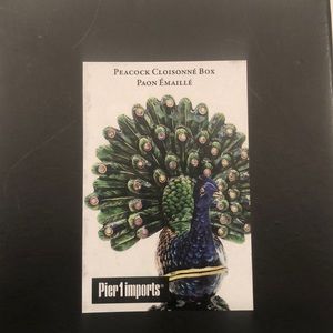 Beautiful Bejeweled Peacock Trinket Wish Box